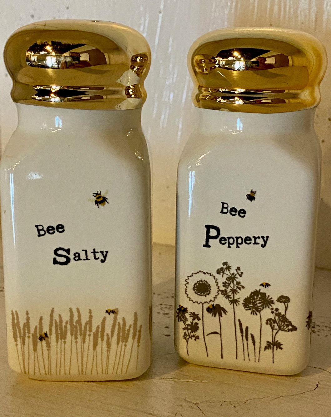 Bee Salty, Bee Peppery Shakers